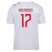 Camiseta Dinamarca Victor Kristiansen #17 Visitante Equipación Eurocopa 2024 manga corta